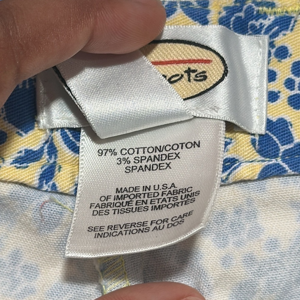 TALBOTS Women’s Yellow/Blue Floral Shorts Size 6 NC0045 - Picture 6 of 6